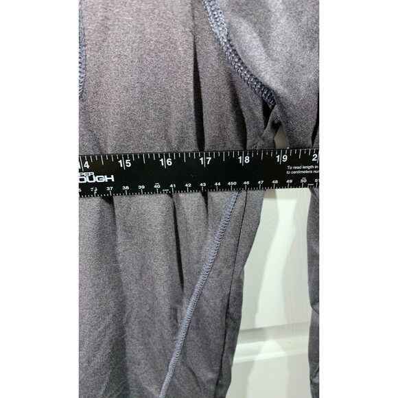 Reebok Medium (M) Grey Long Sleeve Thumb Holes 1/4 Zip Chest Pocket Reflective - Picture 5 of 10